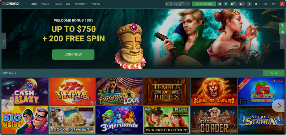 22Casino Games and Bonuses